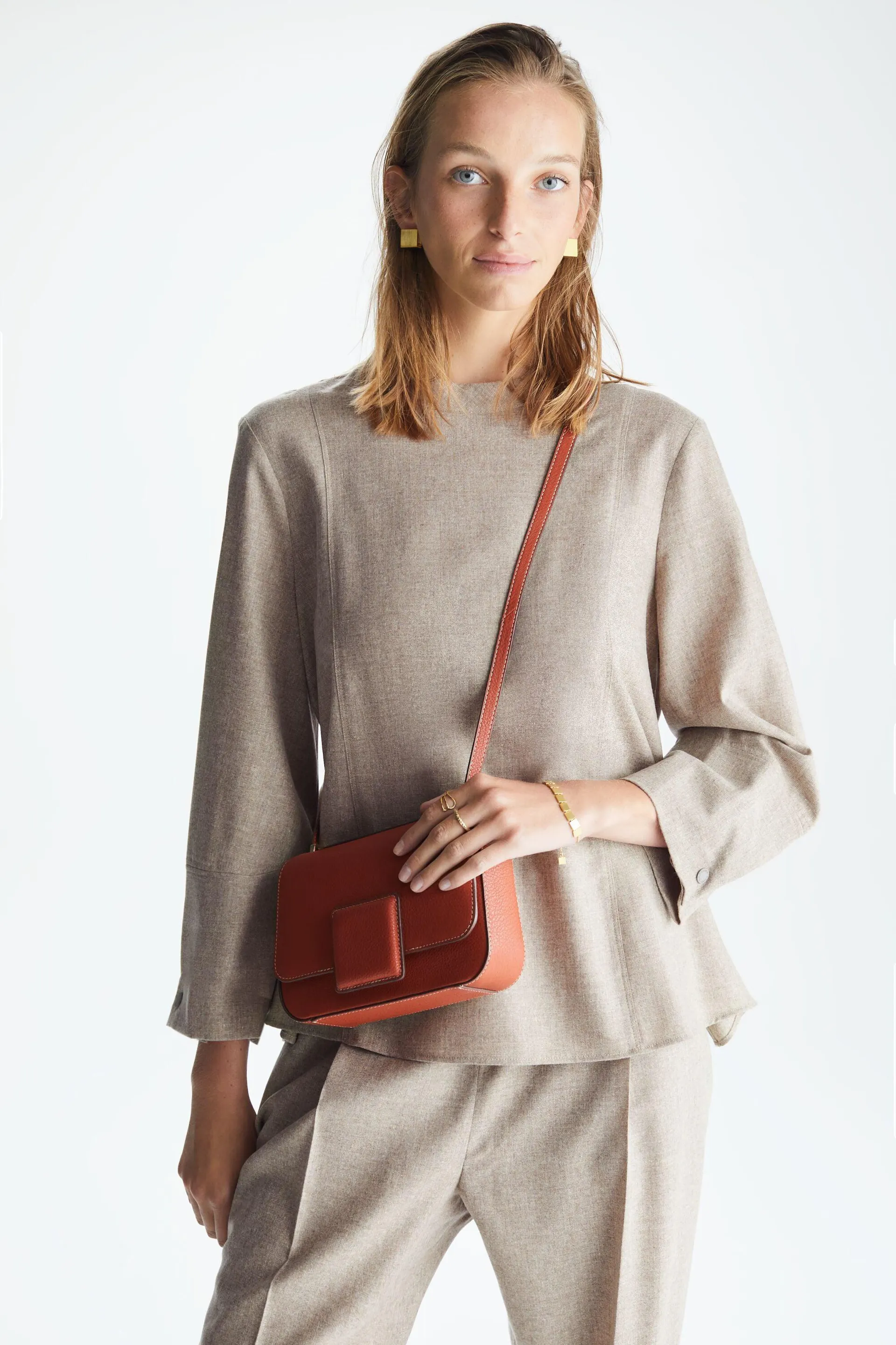 Camisa semientallada franela lazada