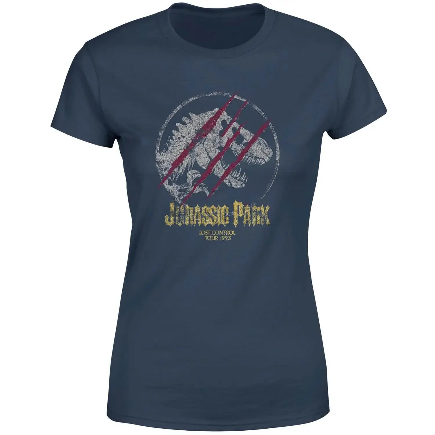Camiseta para mujer Jurassic Park Lost Control - Azul marino