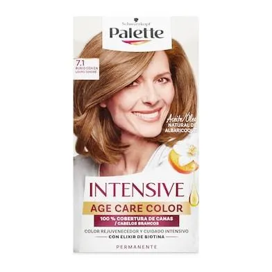 Tinte intensive age color 7.1 rubio ceniza Palette caja 1 unidad