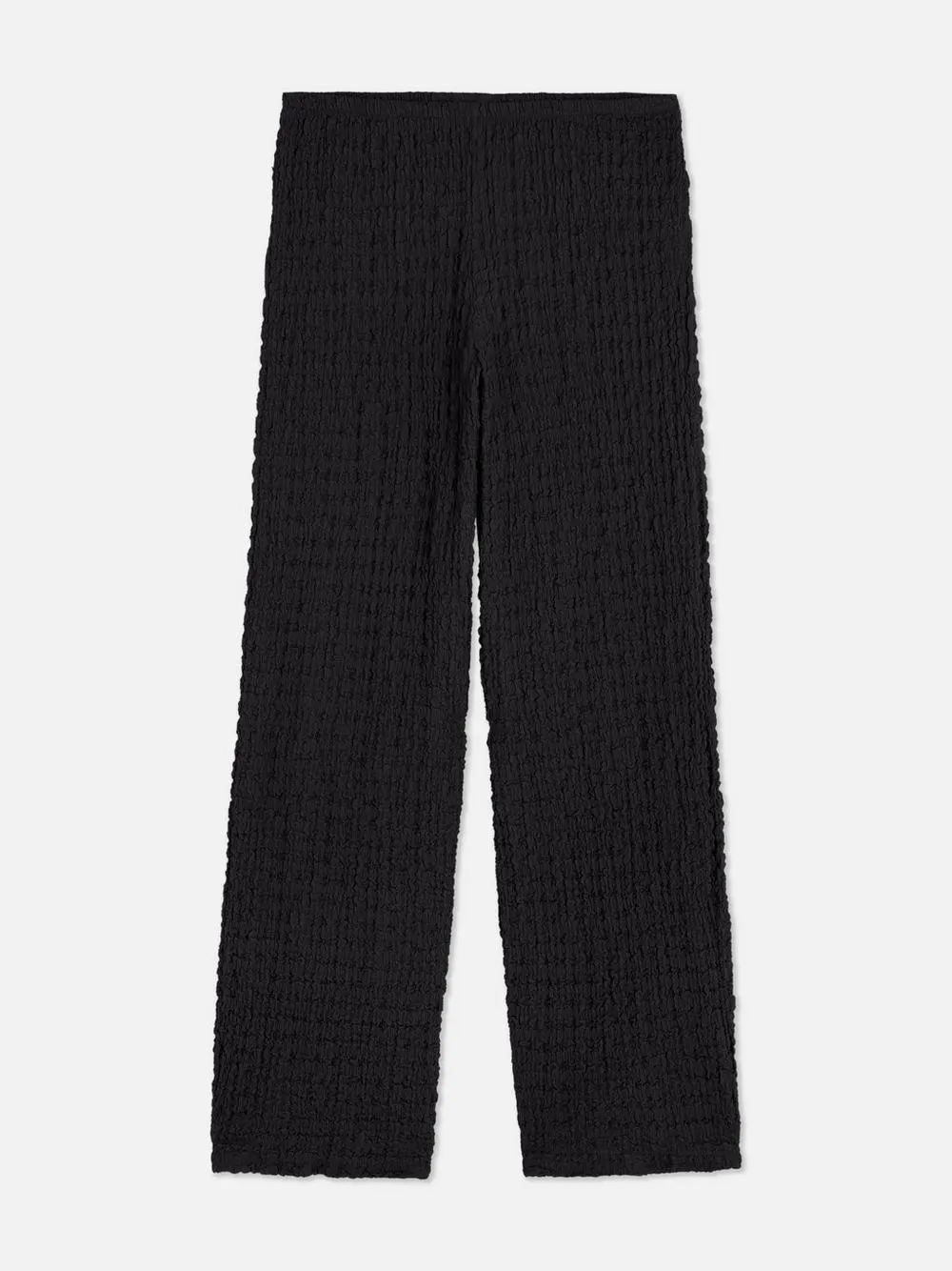 Crinkle Straight-Leg Trousers