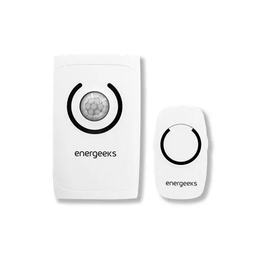 Alarma inalambrica mini con detector movimiento plastico blanco energeeks eg-alt001