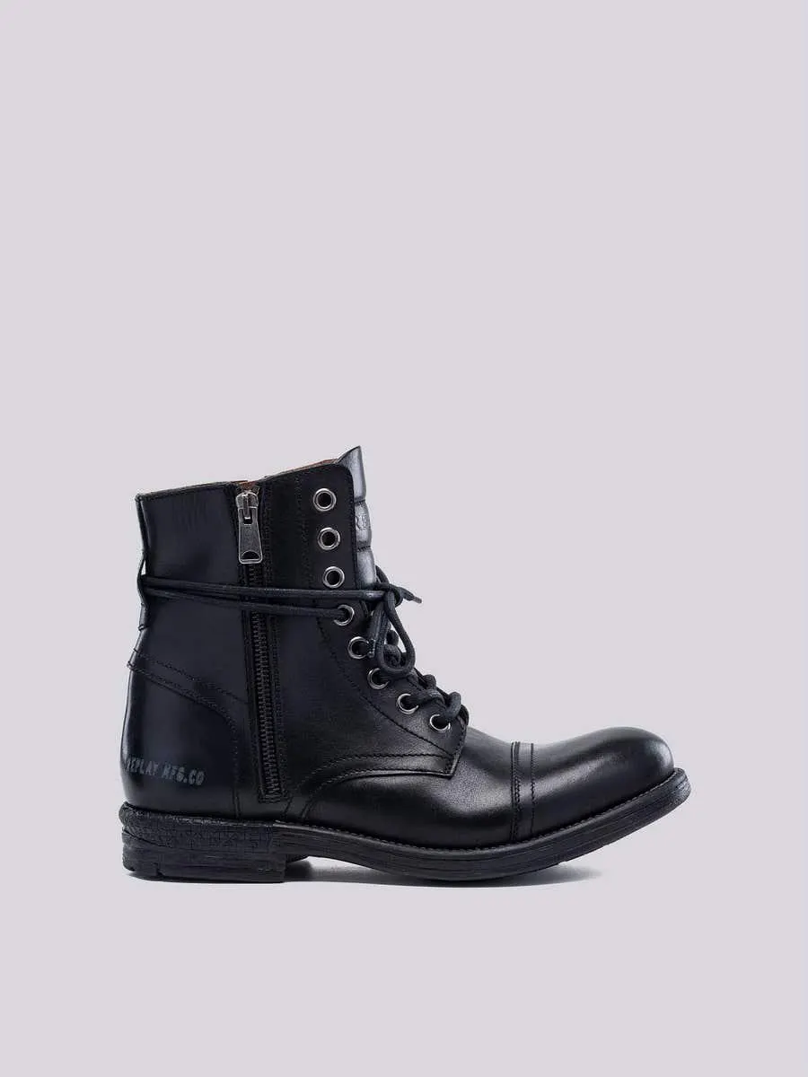 Botines de piel con cordones PHIM