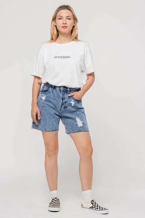 Vintage Denim Mid Shorts