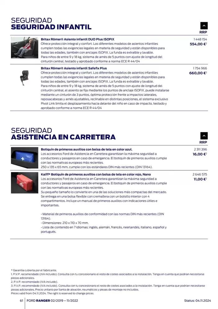 Catálogo de Ford de accesorios Ford Ranger 13 de noviembre al 13 de noviembre 2025 - Página 61