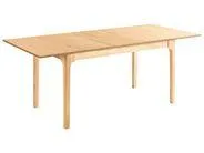 Mesa de comedor extensible DELMAS Fresno claro 160/200 cm 90 cm