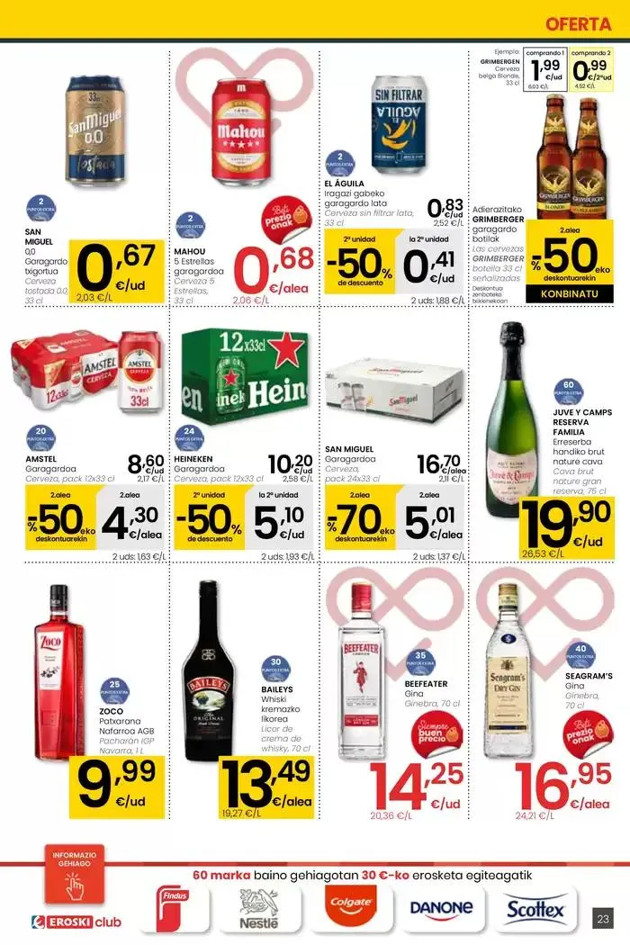 Catálogo de 2000 produktu baino gehiago, BETI PREZIO ONEAN EROSKI CENTER 30 de enero al 11 de febrero 2025 - Página 23