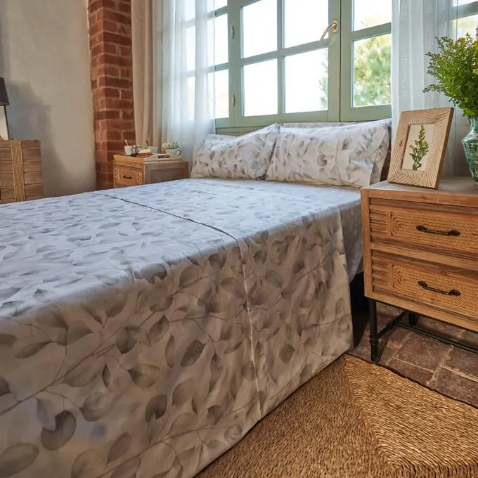 Juego de sábanas Algodón 3 piezas - Eucalipto