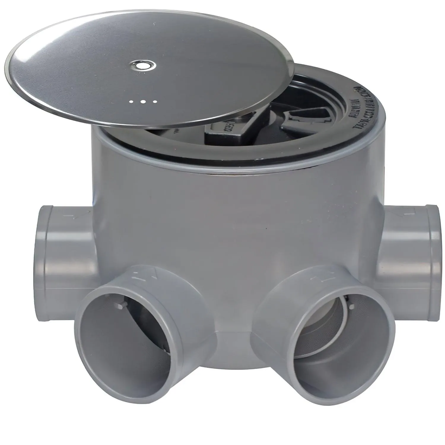 Bote Sifonico PVC T 85 A 110 50-40 Altura 85 mm. Con Tapa Aireación