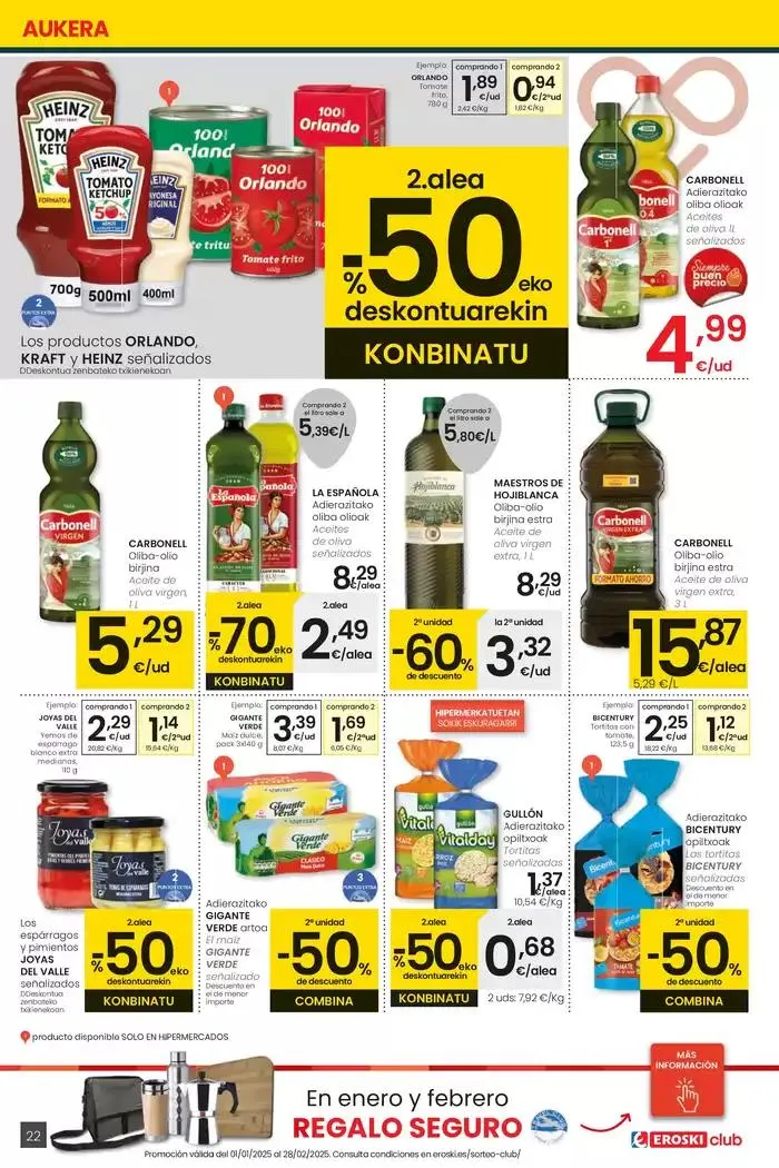Catálogo de 2000 produktu baino gehiago, BETI PREZIO ONEAN HIPERMERKATUAK EROSKI 13 de febrero al 25 de febrero 2025 - Página 22