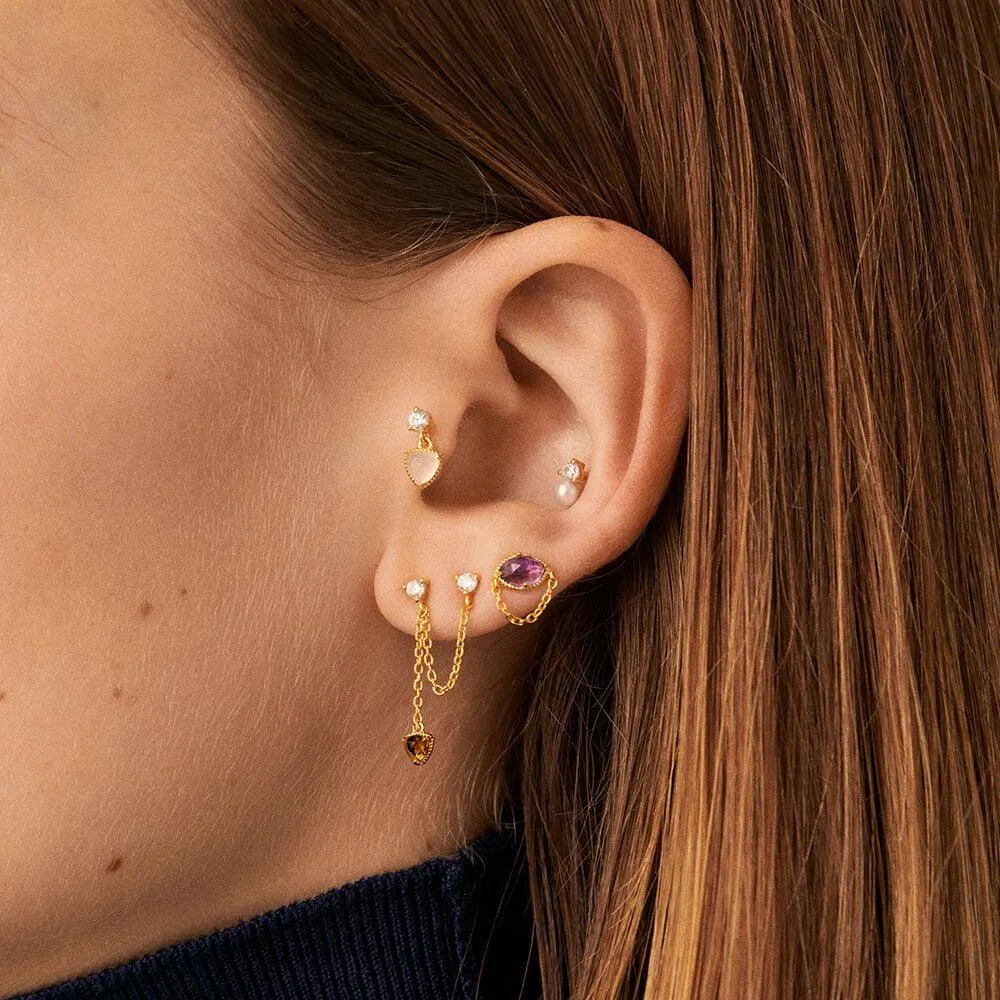 Piercing mini MIX & MATCH - Tiger eye