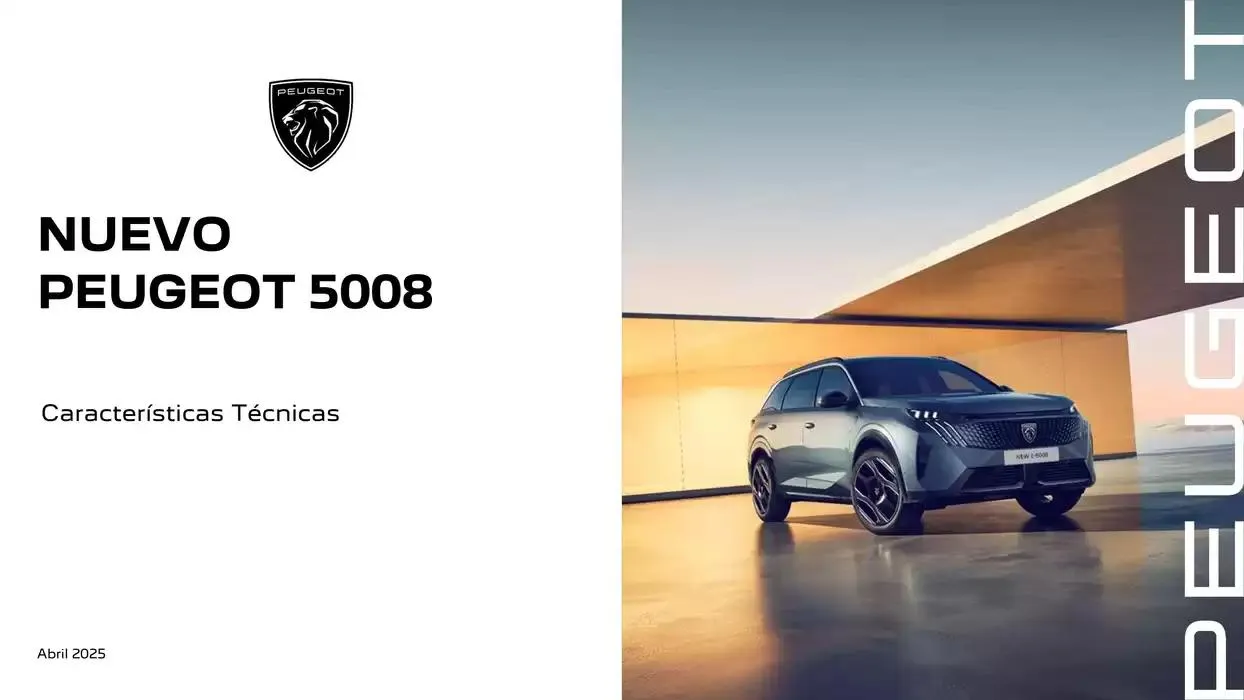 Catálogo de Peugeot NUEVO 5008 9 de abril al 30 de abril 2025 - Página 1