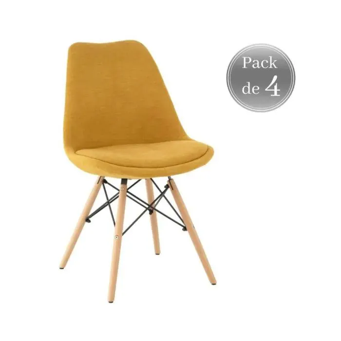 Juego de 4 Sillas de diseño Nórdico con Rombos LINDY