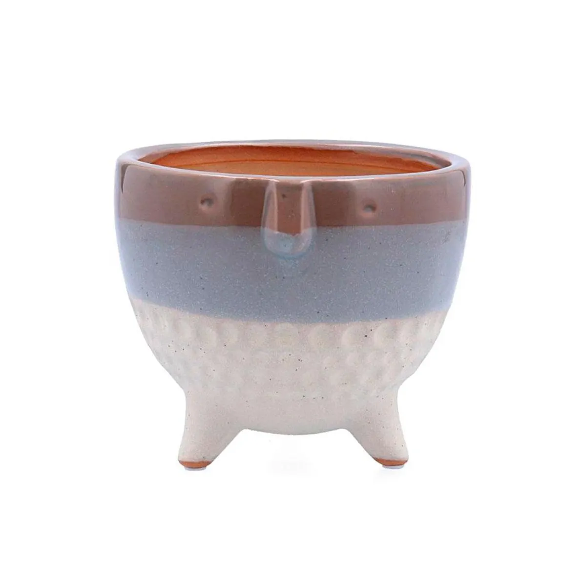 Macetero MOA Vinthera diseño tricolor ø13x11 cm