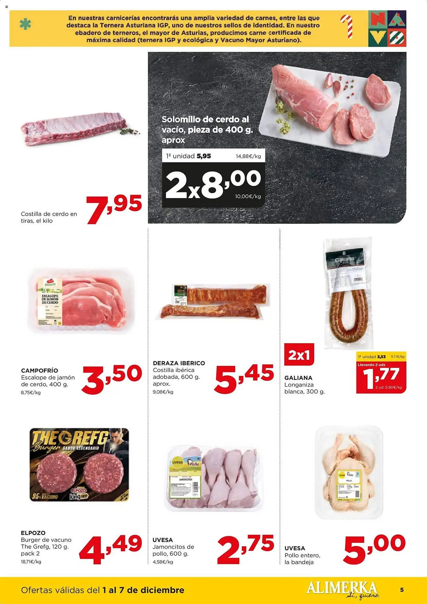 Catálogo de Folleto Alimerka 1 de diciembre al 7 de diciembre 2025 - Página 5