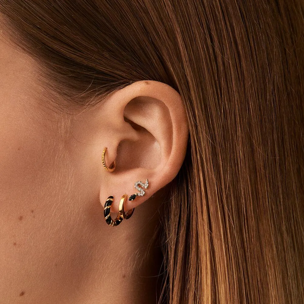 Piercing mini SNAKY - Oro / Gris