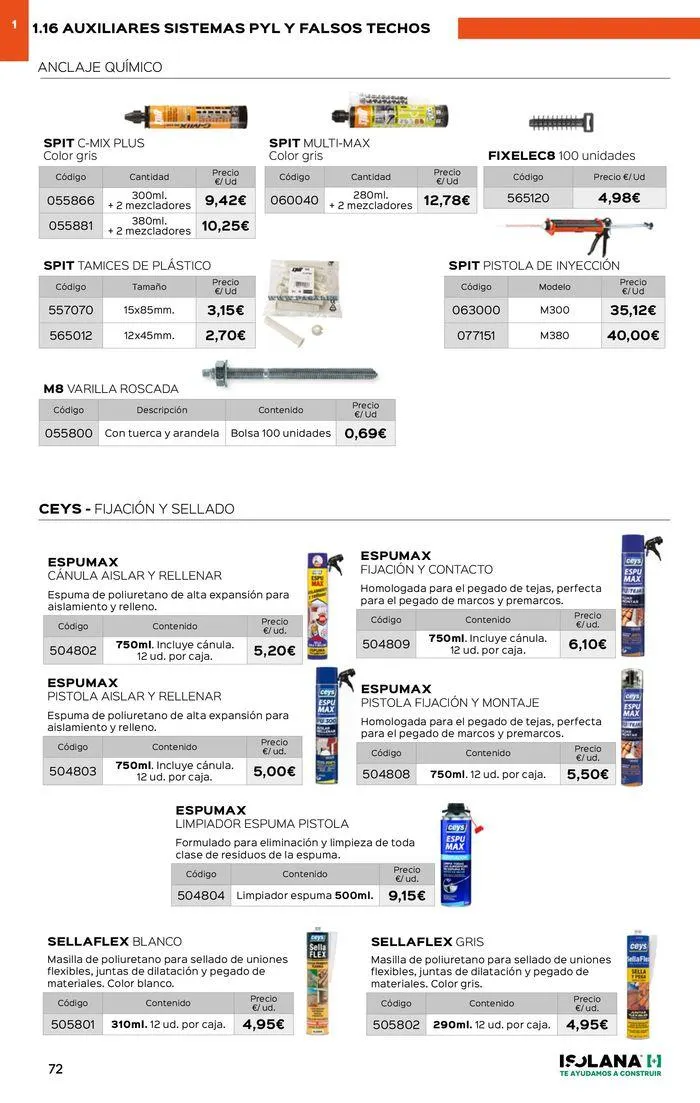 Catálogo de PLACA DE YESO LAMINADO – TARIFA ISOLANA 2024 18 de septiembre al 30 de septiembre 2024 - Página 67