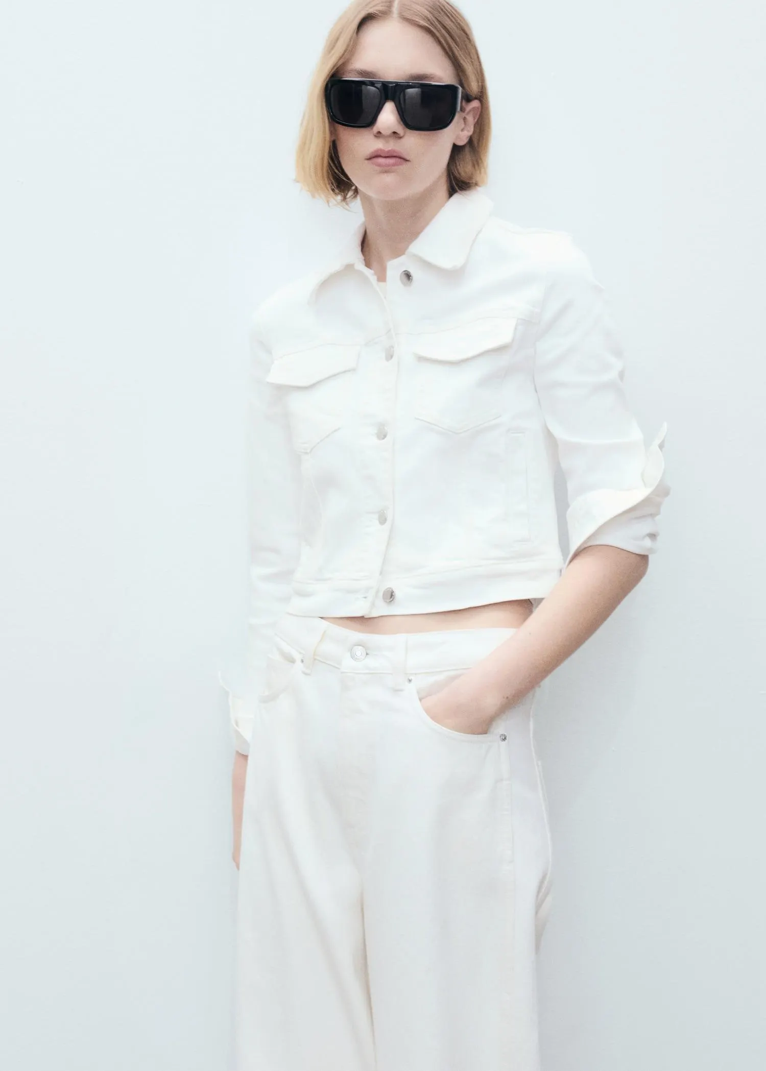 Chaqueta vaquera crop