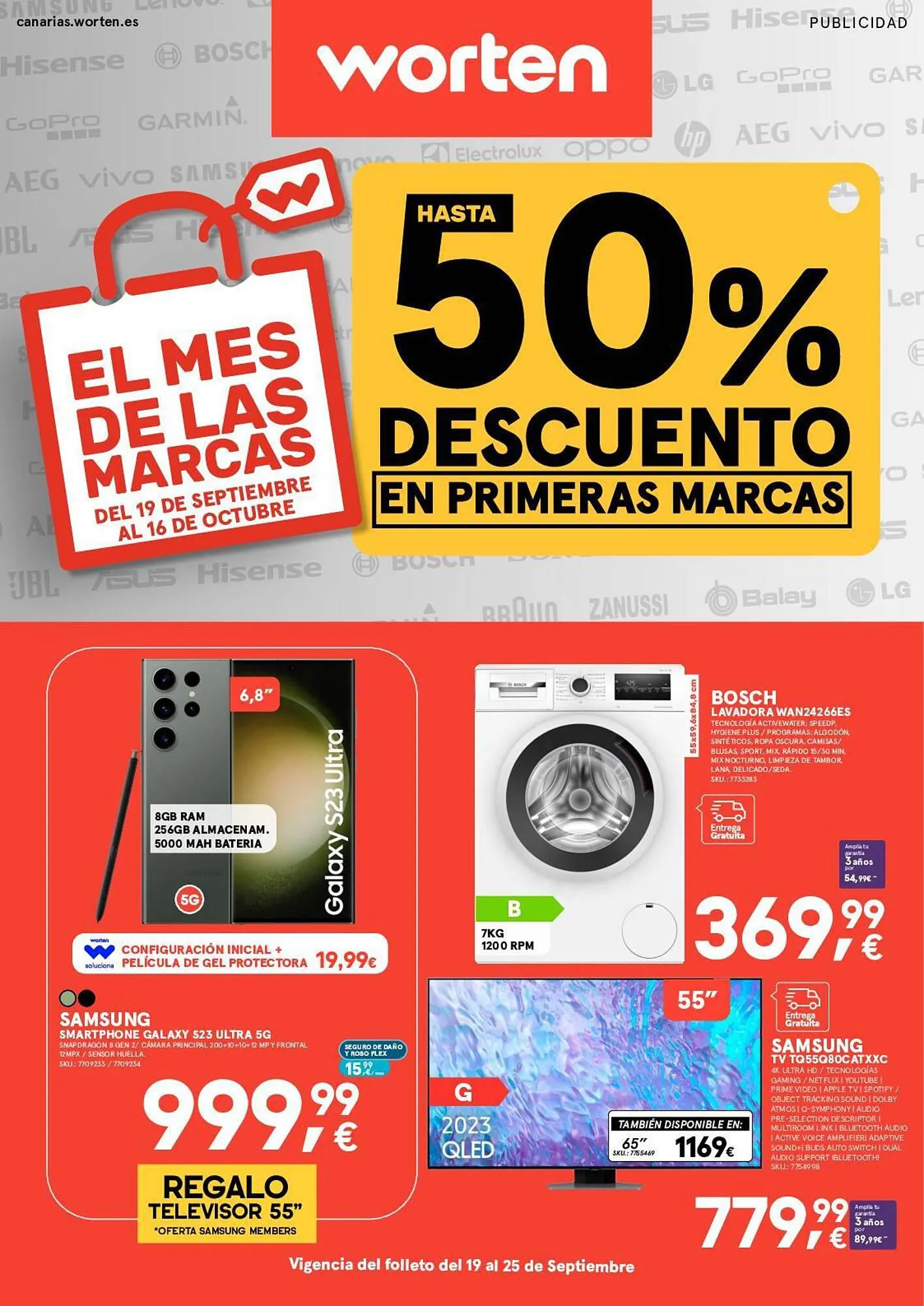 Catálogo de Folleto Worten 19 de septiembre al 25 de septiembre 2023 - Página 1