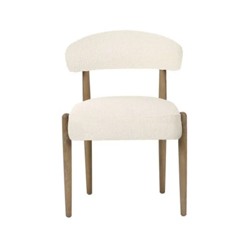 Decape White upholstered ash dining chair