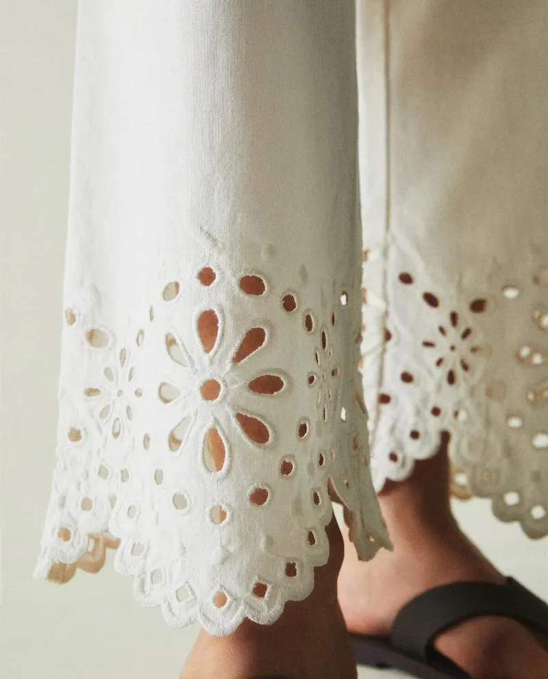 EMBROIDERED TROUSERS
