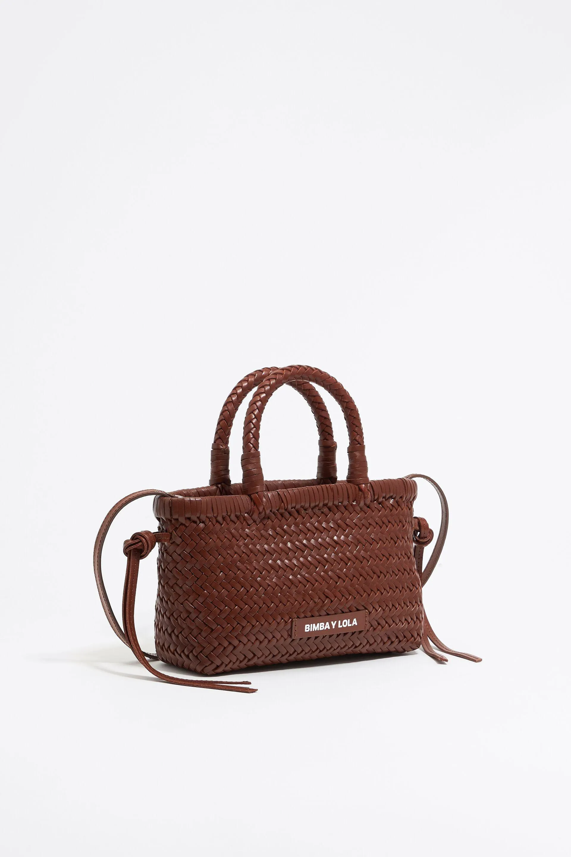 Bolso shopper mini piel nuez