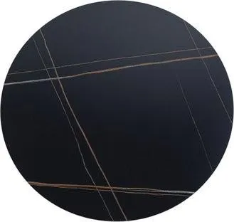 Tablero Mesa Redonda de Cerámica Negra Ø120cm