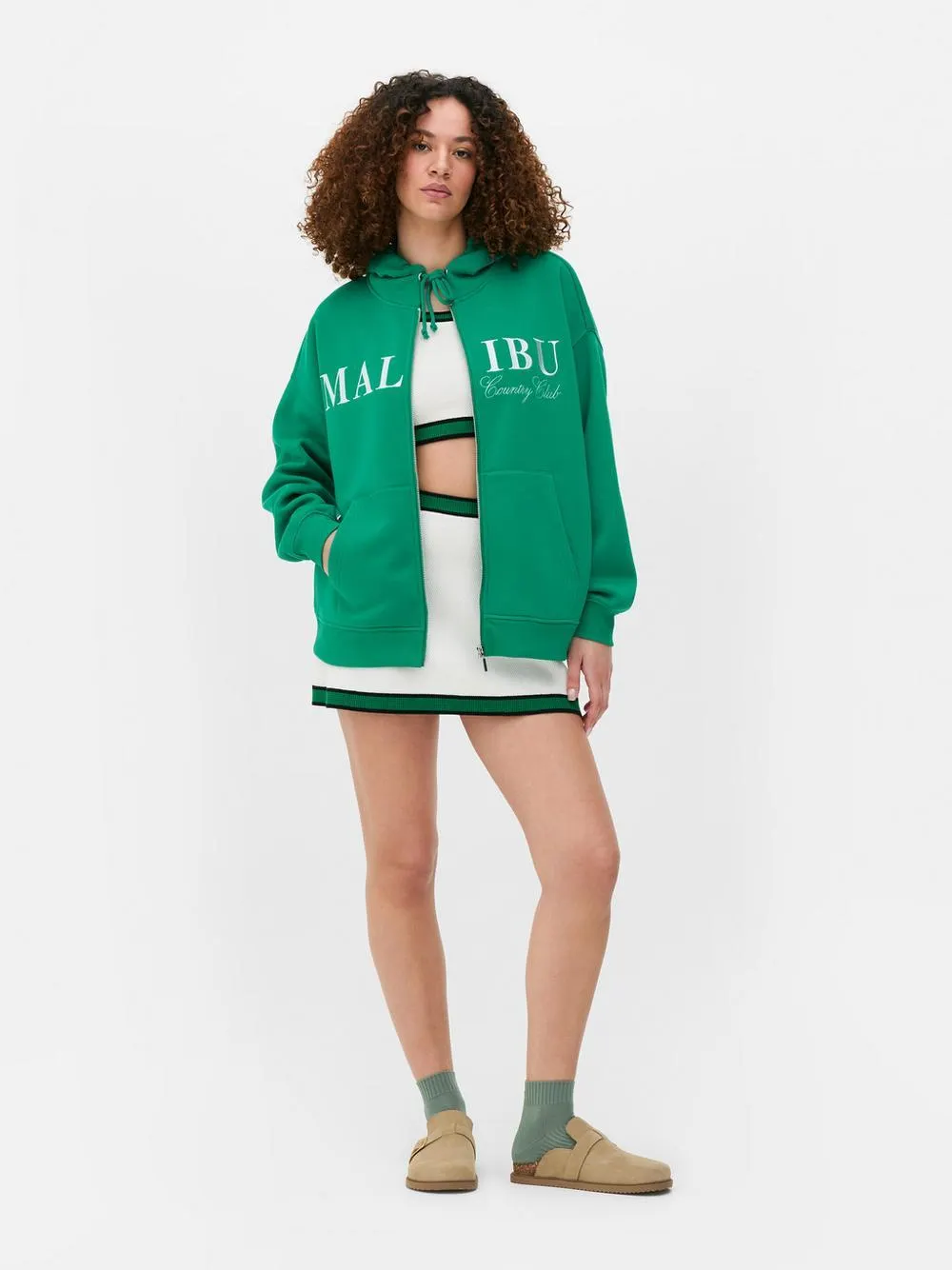 Felpa con cappuccio oversize con zip
