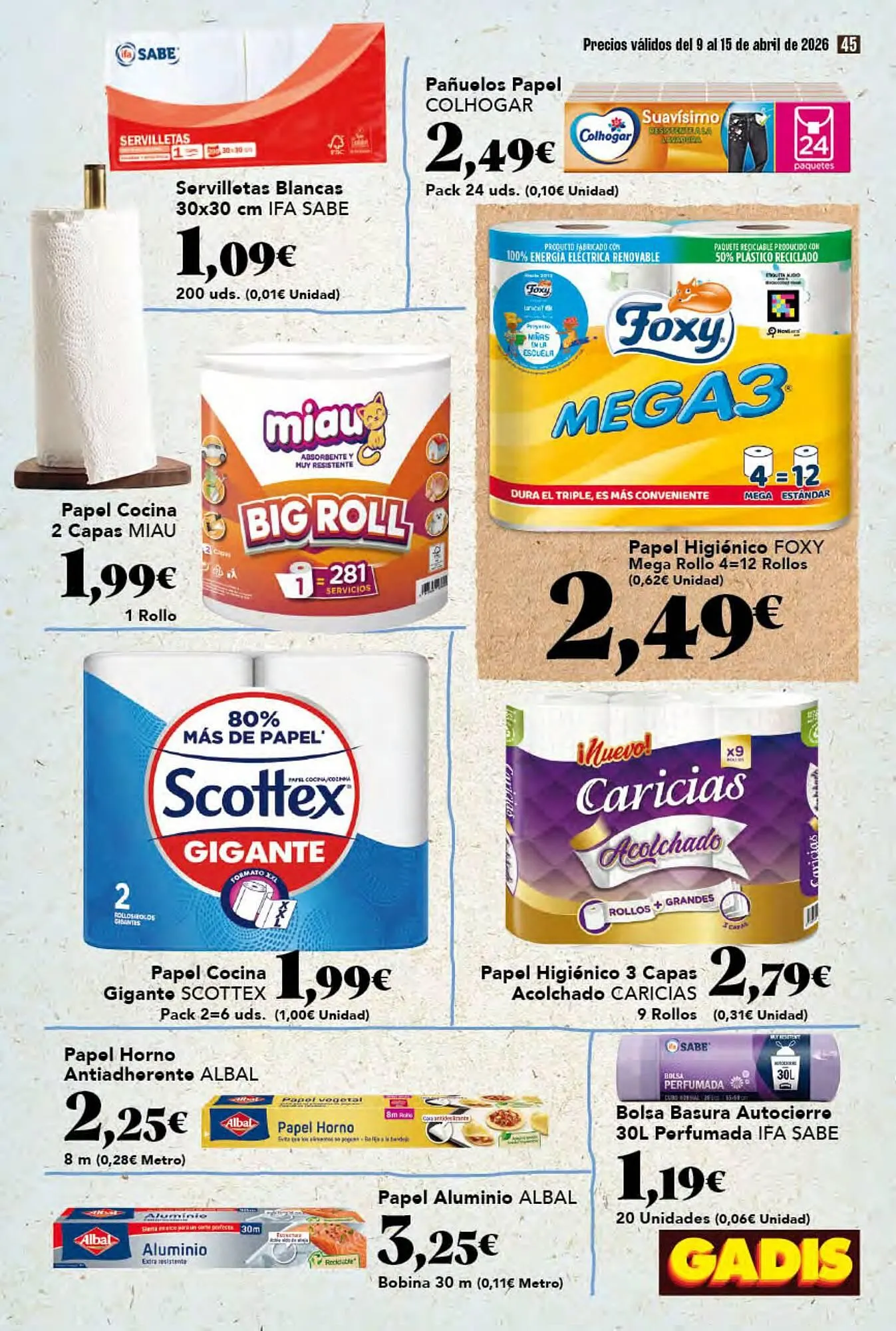 Catálogo de Folleto Gadis 9 de abril al 15 de abril 2026 - Página 45