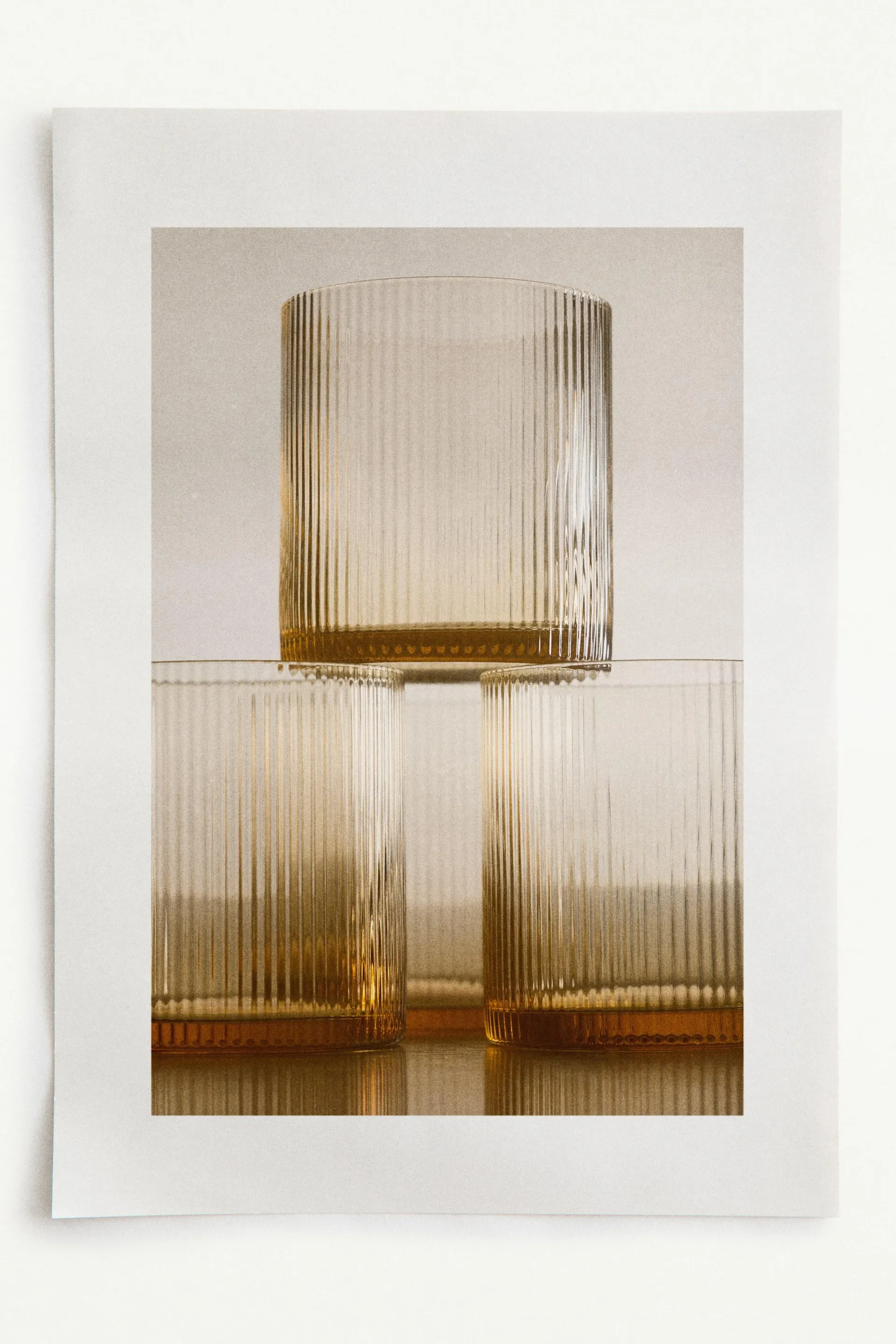 Pack de 4 vasos con diseño acanalado