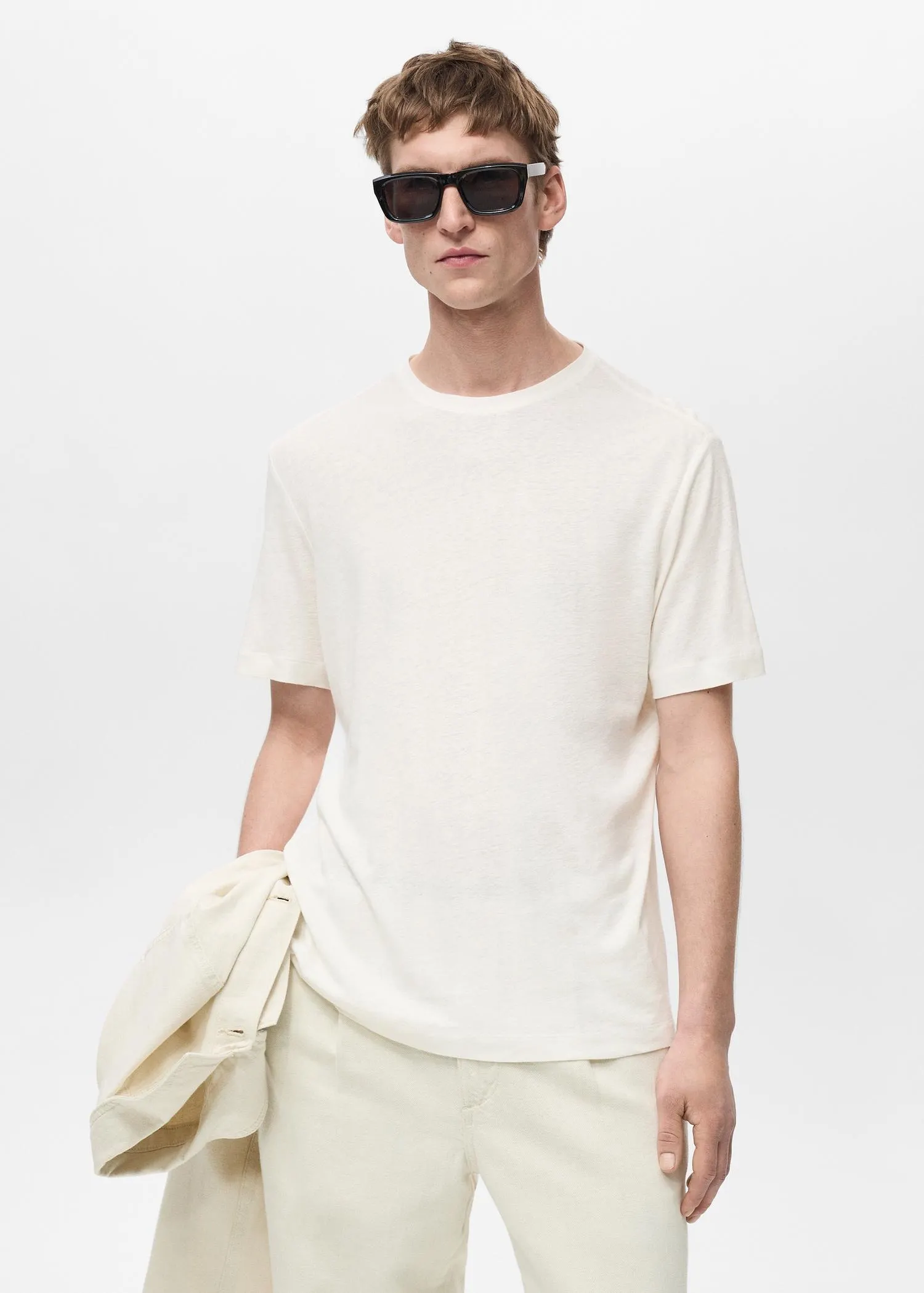 Camiseta lino slim fit