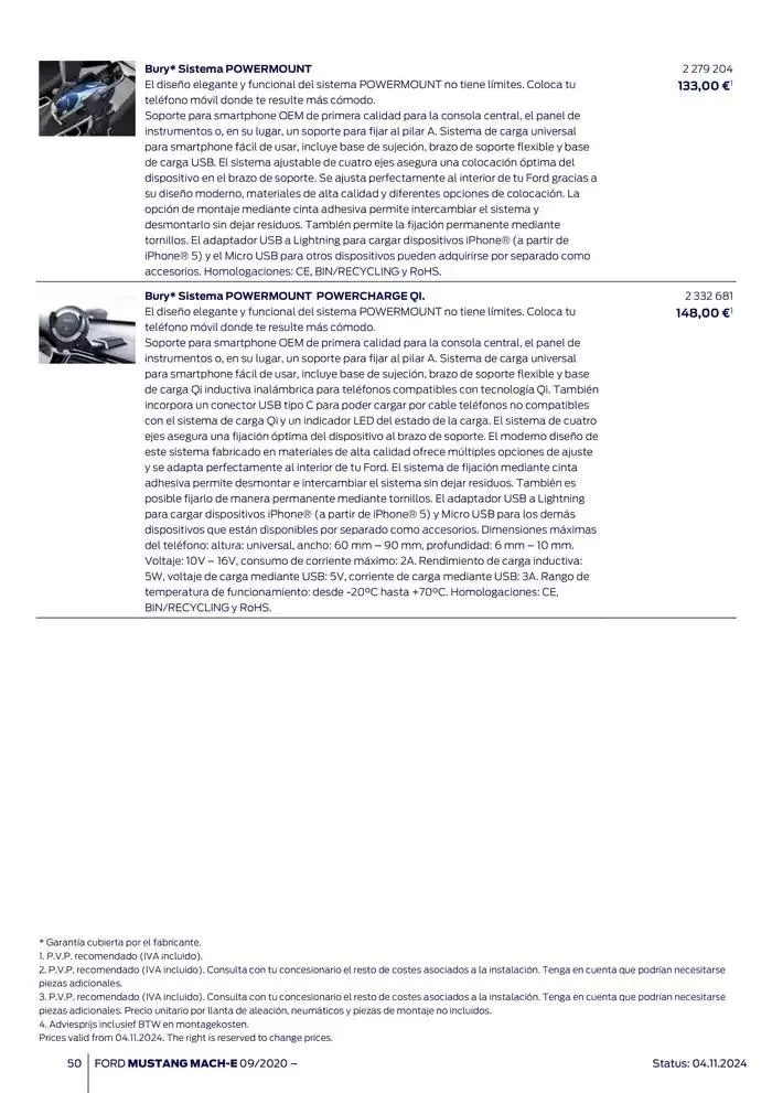 Catálogo de Ford de accesorios Ford Mustang Mach-E 13 de noviembre al 13 de noviembre 2025 - Página 50
