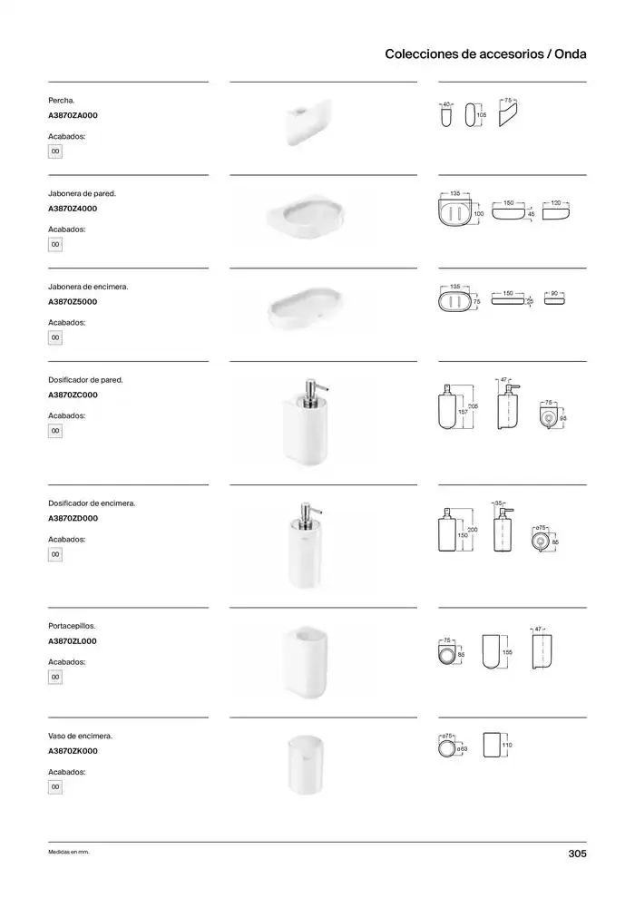 Catálogo de Colecciones de Baño, Muebles y Accesorios 9 de enero al 31 de diciembre 2025 - Página 307