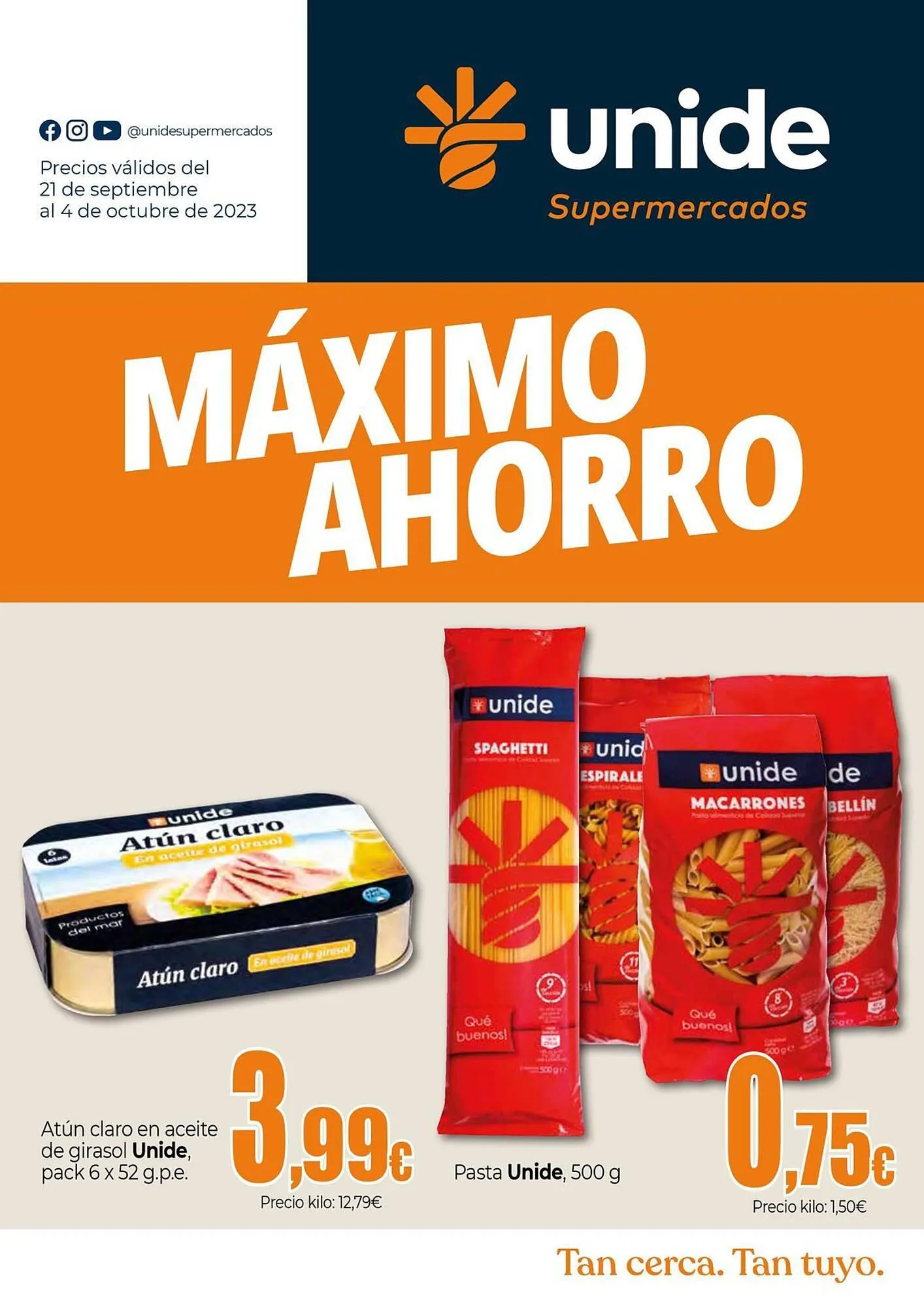Catálogo de Folleto Unide Supermercados 21 de septiembre al 4 de octubre 2023 - Página 1