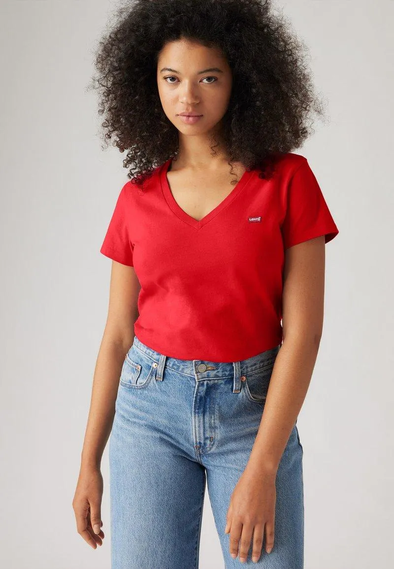 PERFECT VNECK - Camiseta básica - true red