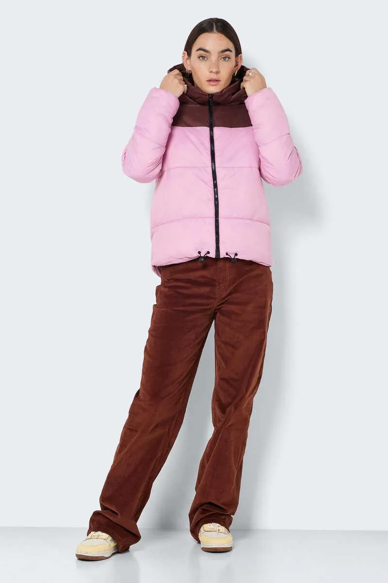 Abrigo corto color block