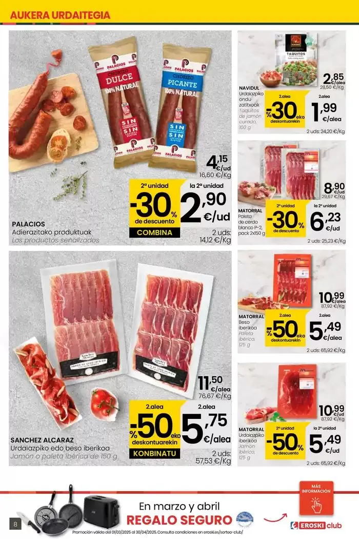 Catálogo de AUKERA OFERTA SUPERMERKATUAK EROSKI  10 de abril al 29 de abril 2025 - Página 8
