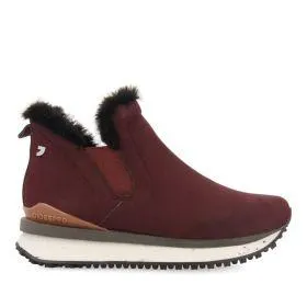 Bilsdorf women's burgundy chelsea boot-style sneakers with colourful accents