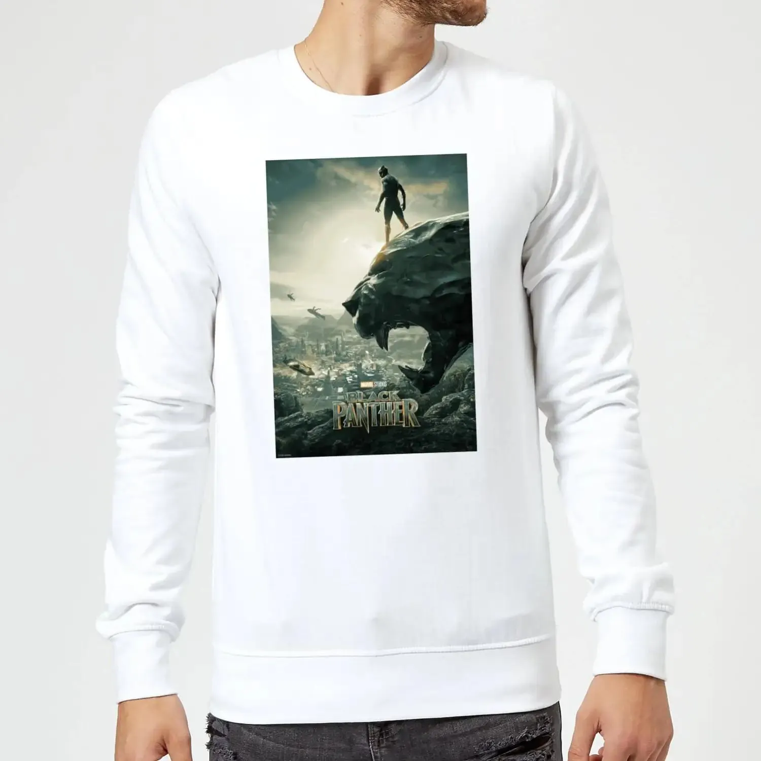 Sudadera Marvel Black Panther "Póster" - Hombre - Blanco
