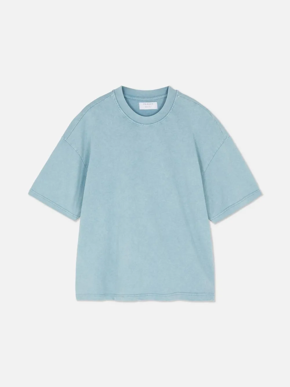 T-shirt lavagem manga curta