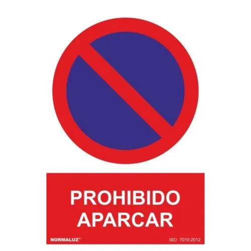 Cartel señalizacion 210x300mm pvc prohibido aparcar normaluz