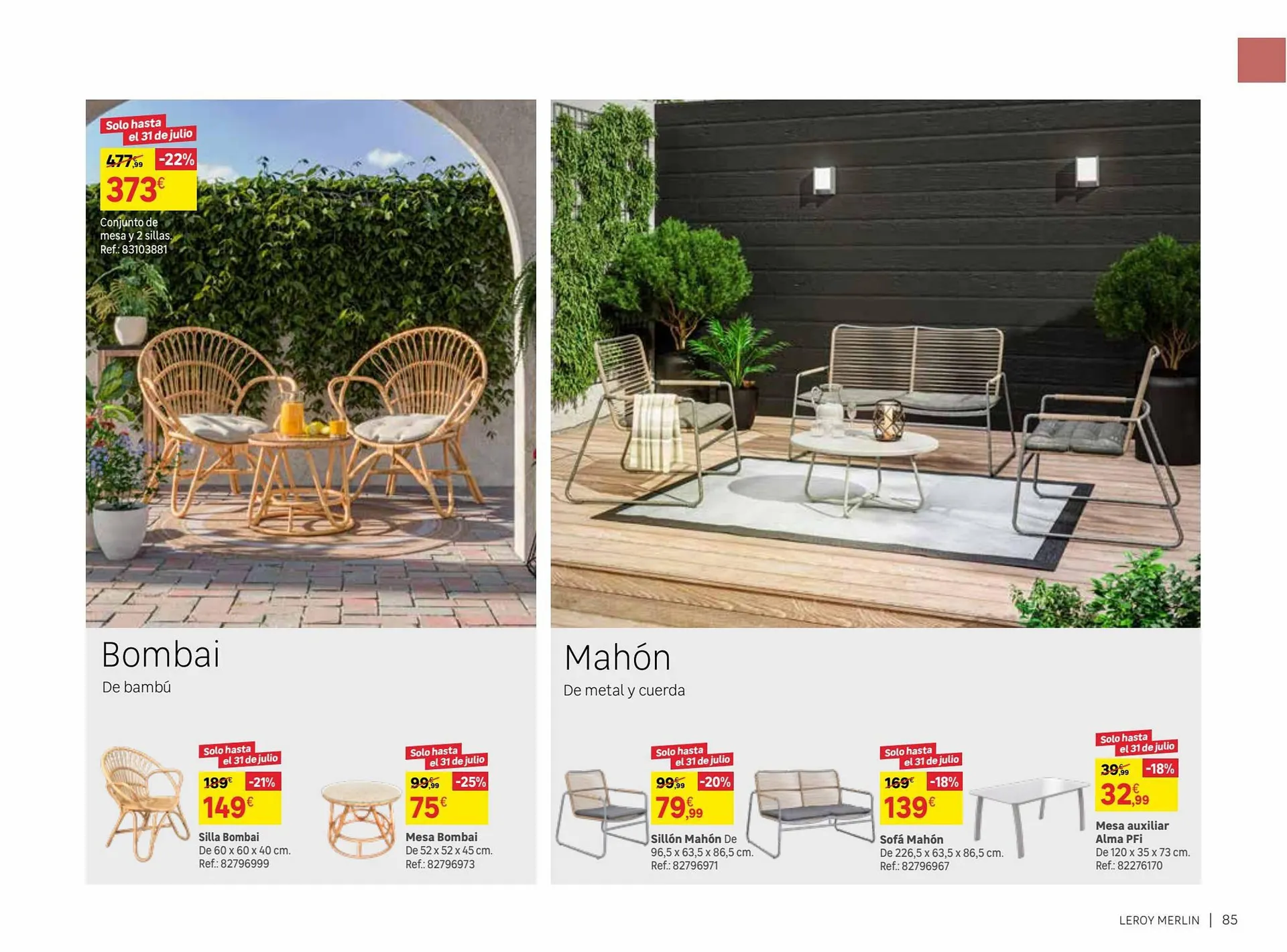 Catálogo de Folleto Leroy Merlin 9 de junio al 31 de julio 2023 - Página 85