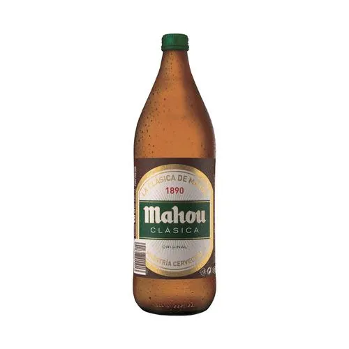 MAHOU Cerveza clásica MAHOU Botella 1 Litro