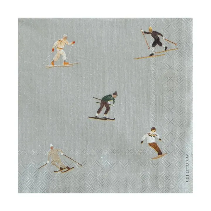 25 Servilletas Skiers