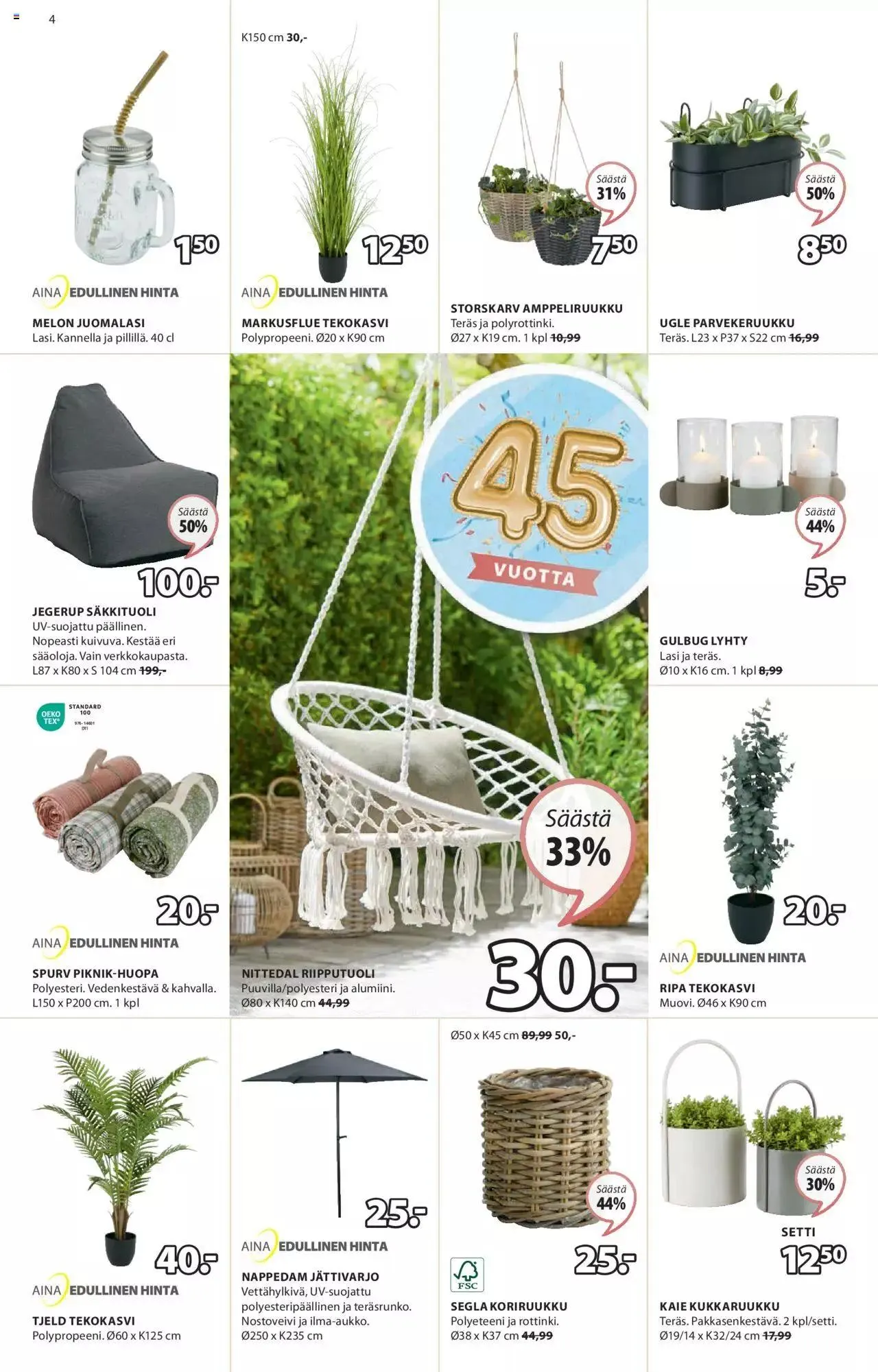 JYSK tarjoukset voimassa alkaen 15. huhtikuuta - 12. toukokuuta 2024 - Tarjouslehti sivu 4