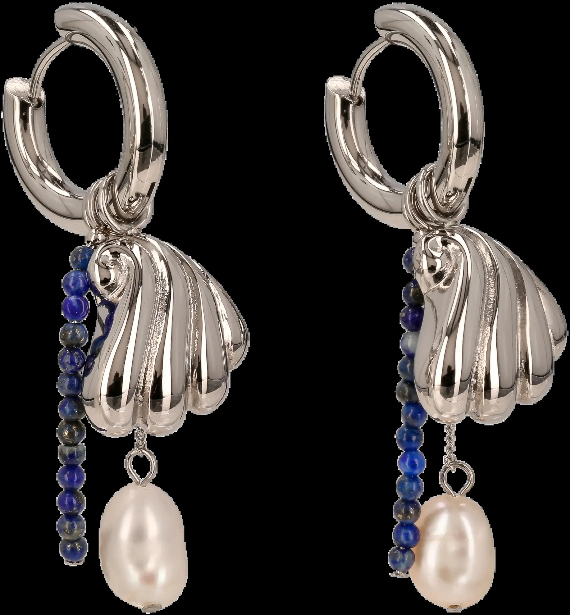 Edblad Beach pearls hoops steel korvakorut