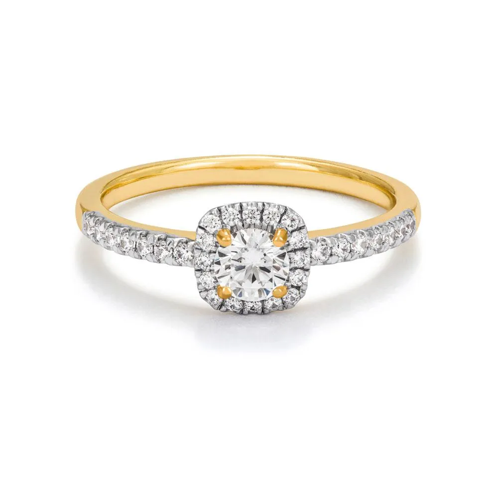 Fenia Sirius laboratoriotimantti- sormus 0,48ct keltakulta