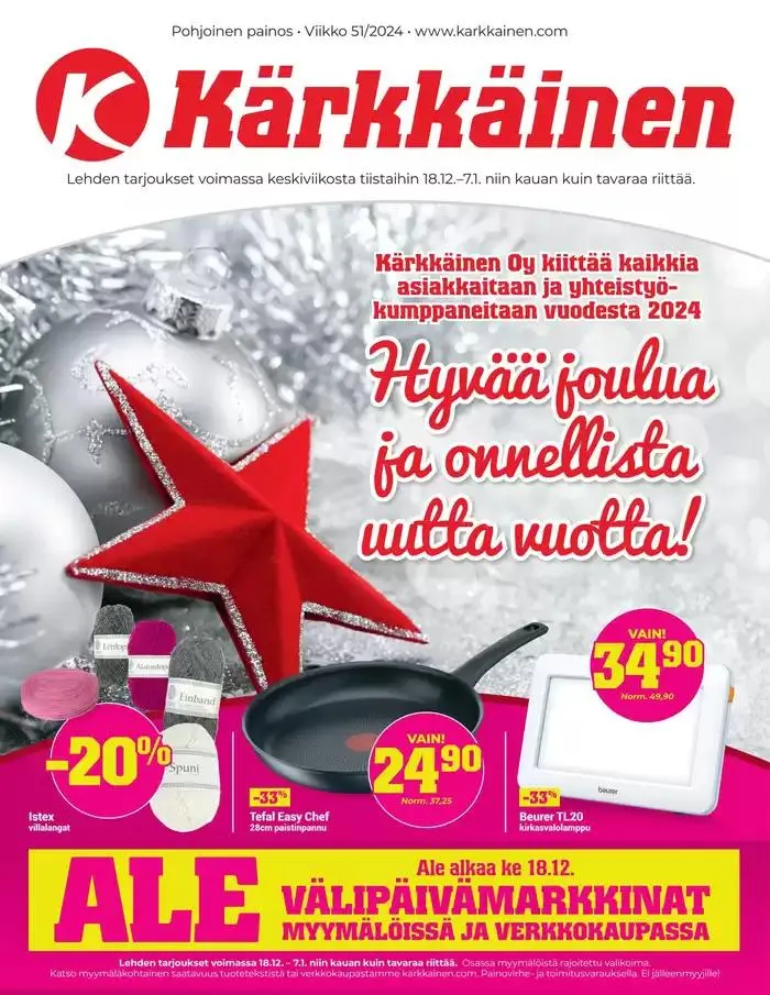 Näköislehti Kärkkäinen voimassa alkaen 18. joulukuuta - 1. tammikuuta 2025 - Tarjouslehti sivu 1
