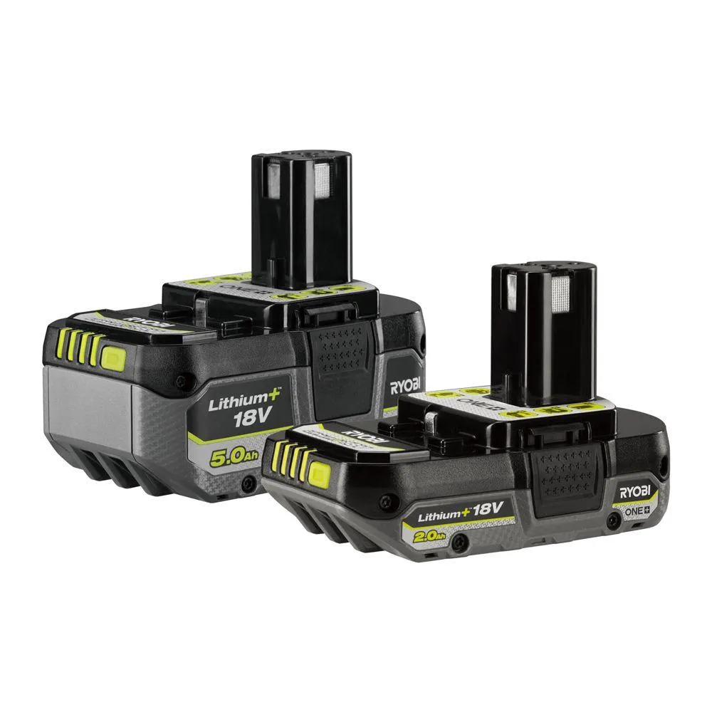 Ryobi ONE+ akkupaketti RB18252 (2,0 Ah & 5,0 Ah)