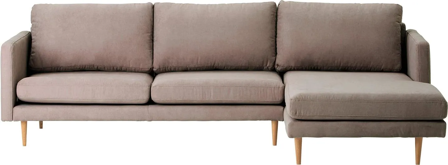 3-istuttava divaanisohva (oikea), Soro 23 greige / tammijalat