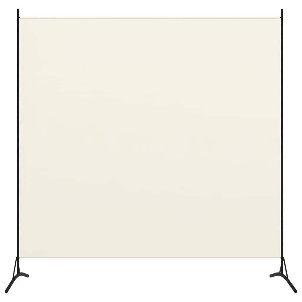 vidaXL 1-paneelinen tilanjakaja kermanvalkoinen 175x180 cm